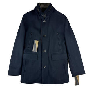 Bugatti Flexcity Poly Blend Short Coat Navy Size US 38 R